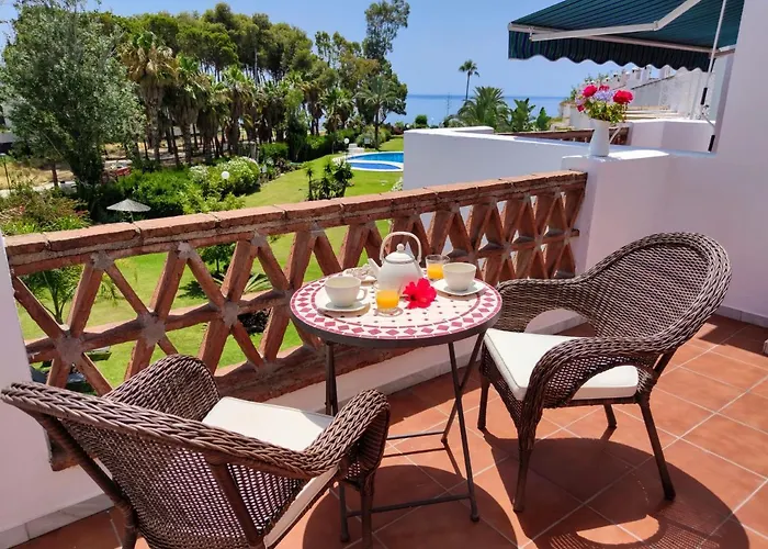 Holiday home Spacious Beachfront Town House In With Fully Equipped Kitchen, Pools, Garden, Sea View